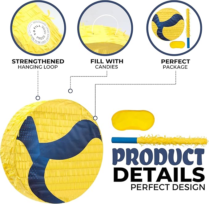 Volleyball Pinatas Bundle with a Blindfold and Bat, Volleyball Pinatas - Image 3