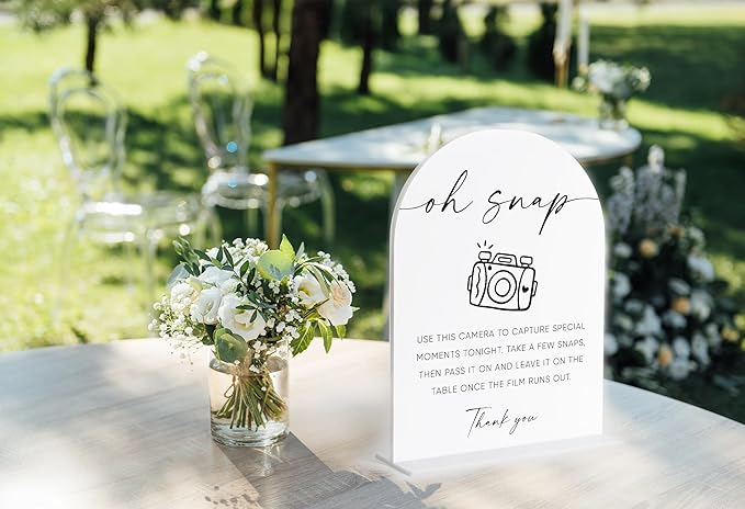 Disposable Cameras for Weddings Sign, Wedding Reception Decorations, Bridal - Image 4