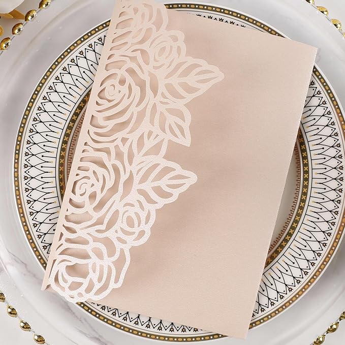 50pcs Tri-Fold Laser Cut Invitation - Image 4