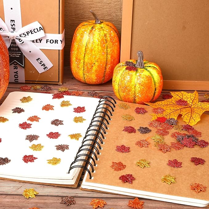 MARFOREVER Fall Felt Maple Leaf Confetti Glitter - Image 6