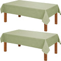 Hiasan 2 Pack Faux Linen Rectangle Tablecloth by Hiasan