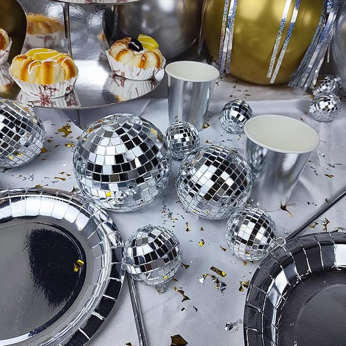 54 Pcs Mini Silver Disco Balls - Image 7