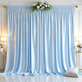 Blue Glitter Backdrop Curtain for Parties Wedding, 10Ft x 10Ft Satin Shimmer by Shillance
