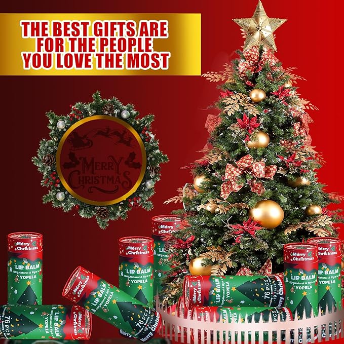 Yopela 76 Pack Christmas Natural Lip Balm Bulk - Image 6