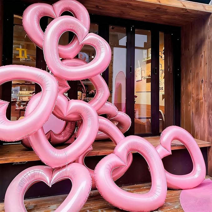 Pink Heart Balloons - Image 3