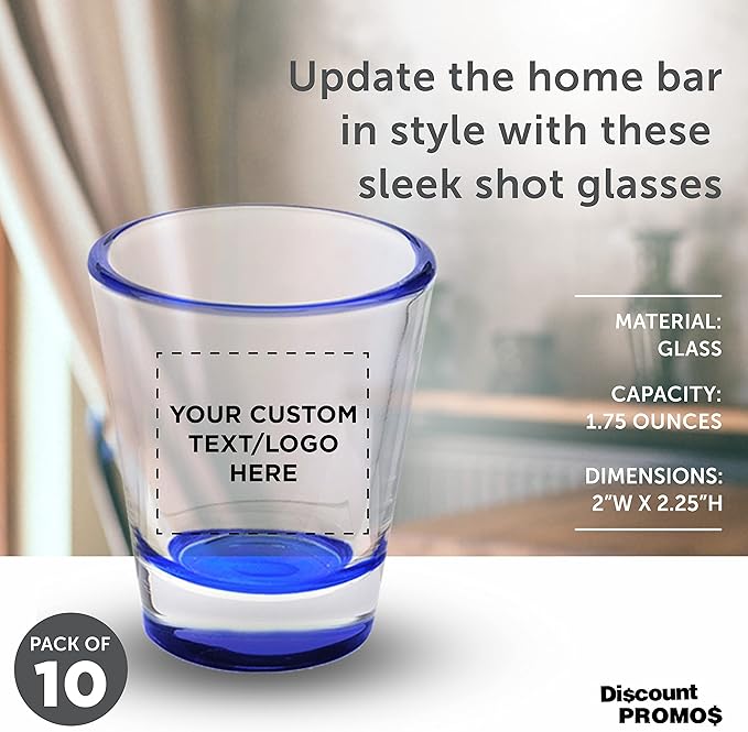 Custom Shot Glasses 1.75 oz. Set of 10, Personalized Bulk Pack - Image 4