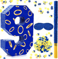 Number 9 Blue and Golden Rings Piñata by Simgoing