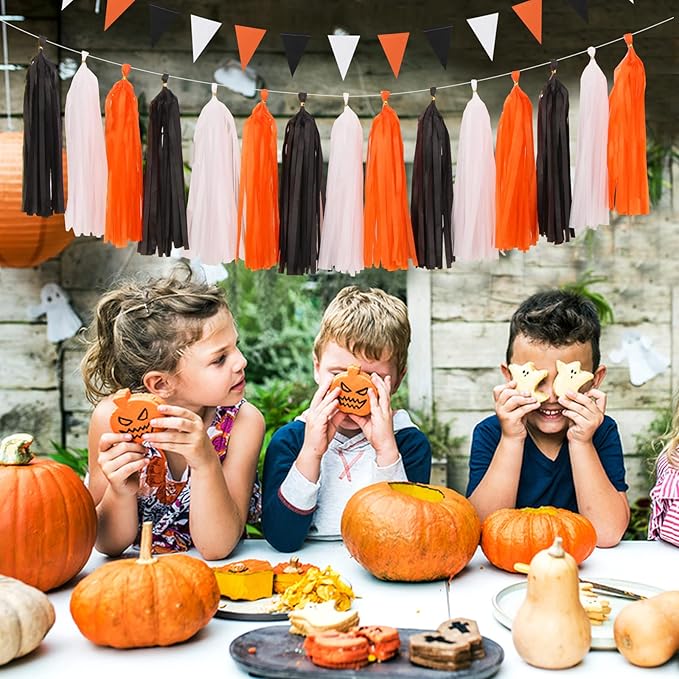 Black White Orange Halloween Party-Decorations - Image 4