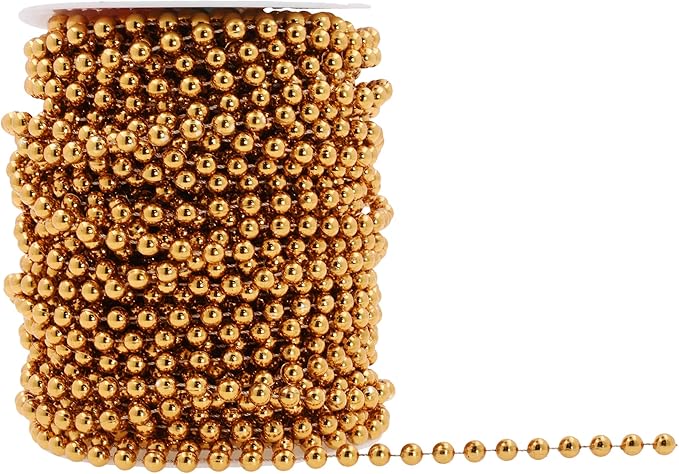 Mandala Crafts 6mm Faux Dark Gold Pearl Beads Roll - Image 7