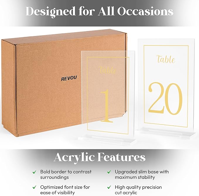 Acrylic Table Numbers 1-20 - Image 3