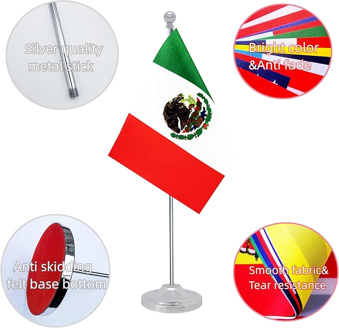 Mexico Desk Flag, Mexican Table Office Flag - Image 3