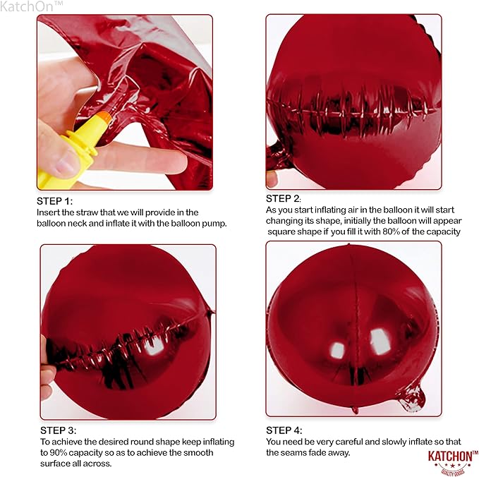 KatchOn, Big Metallic Red Balloons - Image 3