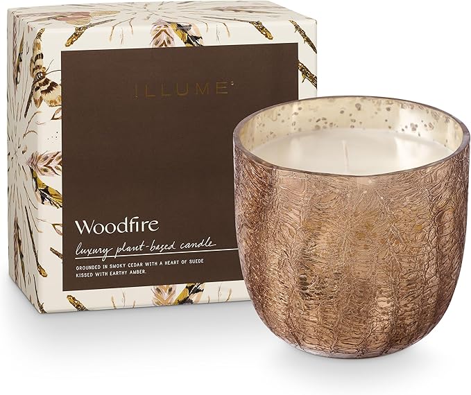 ILLUME Large Boxed Crackle Glass Candle by ILLUME
