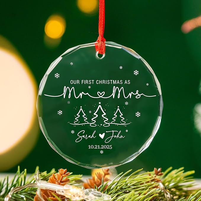 Personalized Glass Ornament 2025 by Noni