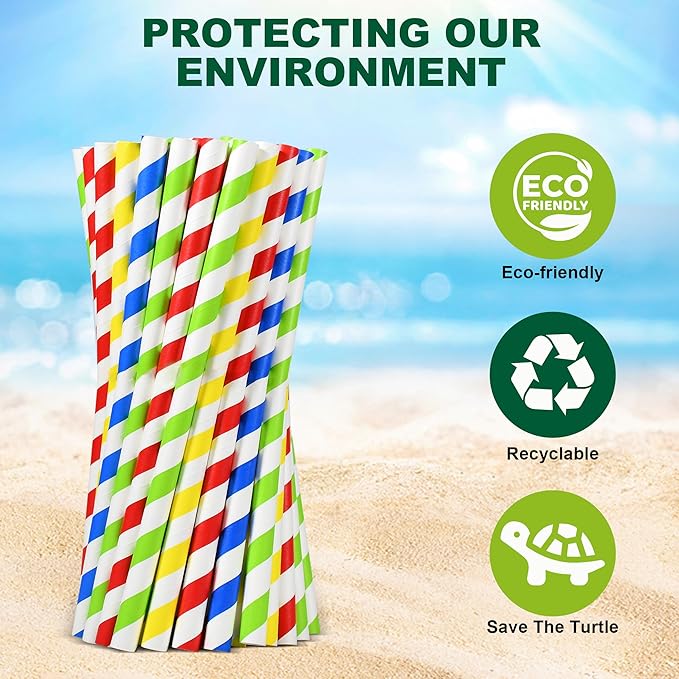 8.5 inch Colossal Paper Straws for Smoothie & Milkshake - Image 8