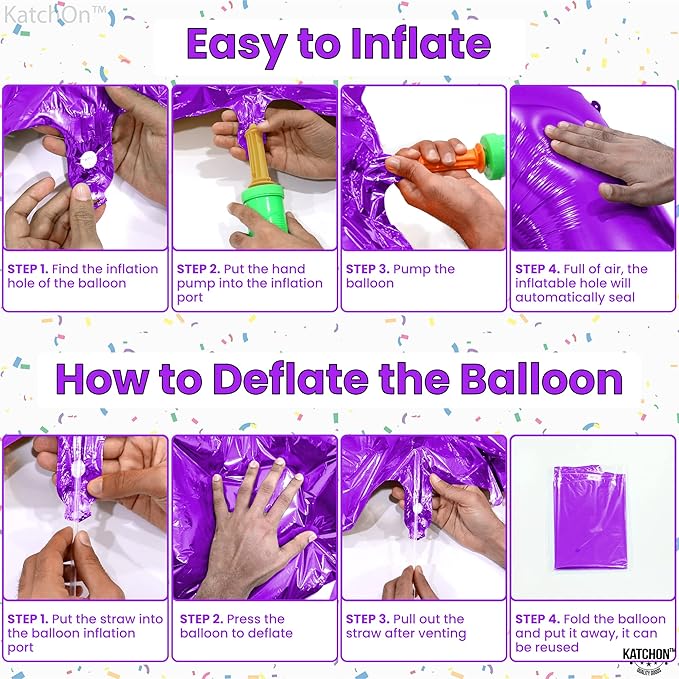 KatchOn, 40 Inch | Mylar 16 Balloon Numbers Purple - Image 5
