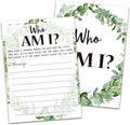 Bridal Shower Game Cards, Who Am I Game, Tropical Jungle Theme Engagement Party by Huastatewolf