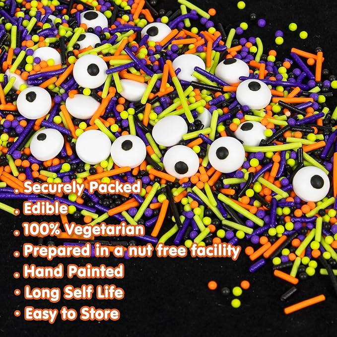 Edible Halloween Sprinkles, 130g/4.58ounce, Monster Sprinkle Perfect - Image 6