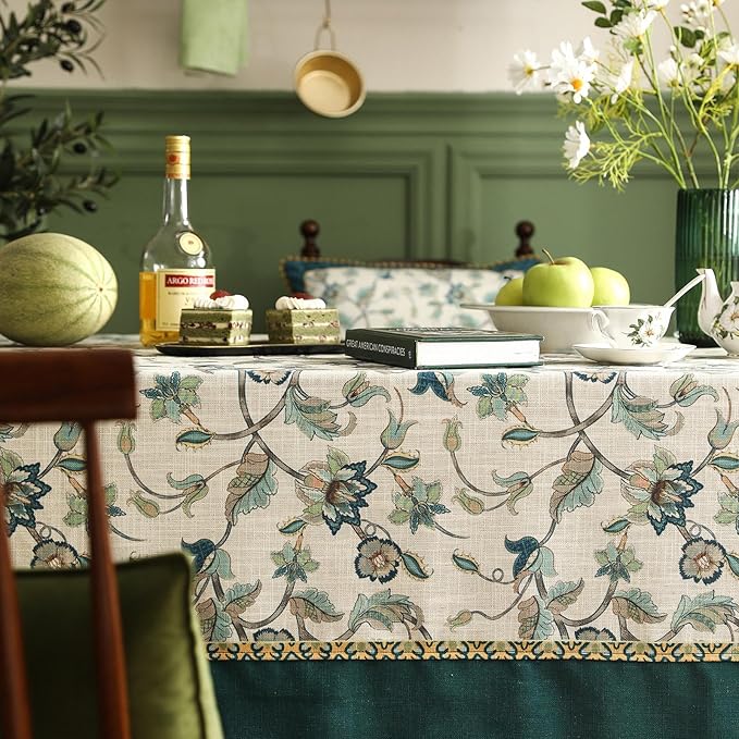 patdrea Designer Green Small Linen Table Cloth - Image 7