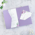 20 PCS Lilac Tri-fold Laser Cut Wedding Invitation Pockets by FEIYI