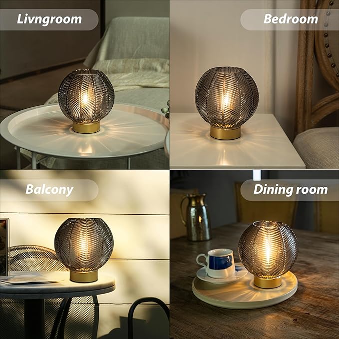 Battery Operated Lamp with Timer, Table Lamp Battery Powered, Small Cordless - Image 6