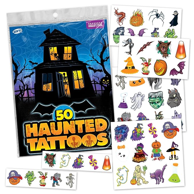 Assorted Halloween Temporary Tattoos – Spooky Designs by Savvi