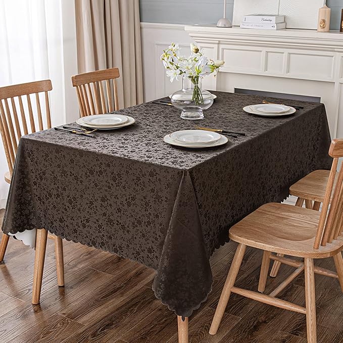 Smiry Rectangle Table Cloth, Waterproof Heavy Duty Vinyl Tablecloths, Wipeable - Image 7