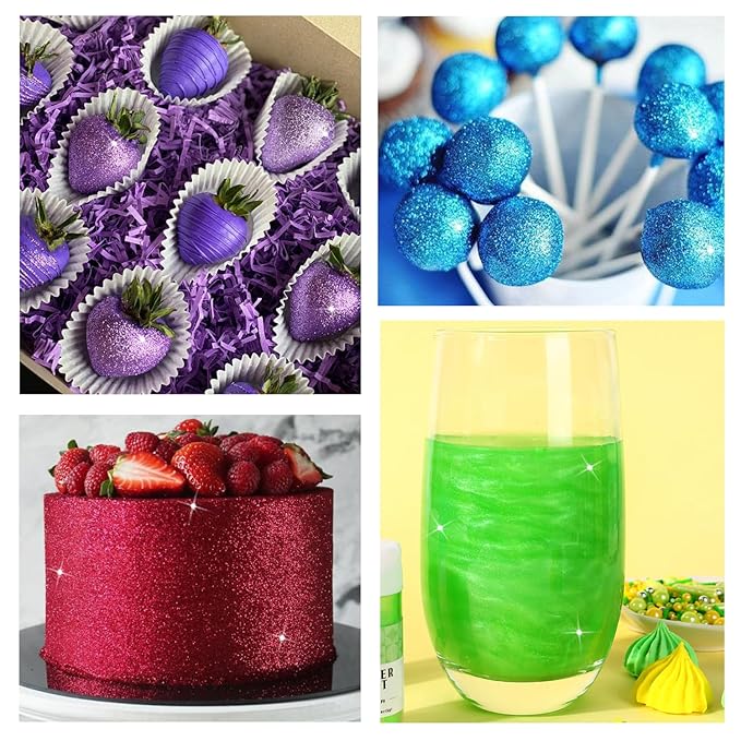 Blue Edible Glitter for Cake Decorating, 5g Luster Dust Edible, Edible Glitter - Image 4