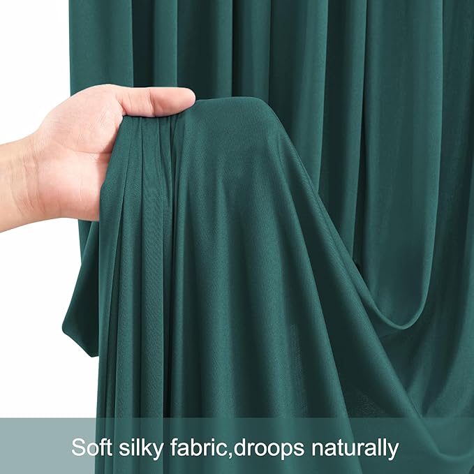 20ft x 12ft Emerald Green Backdrop Curtains Wrinkle Free Backdrop Curtain - Image 6
