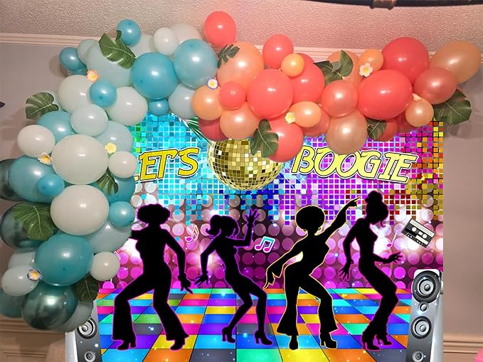 Disco Backdrop 7X5ft Retro Glow Party 70s 80s 90s Theme Stage Dance Background - Image 4