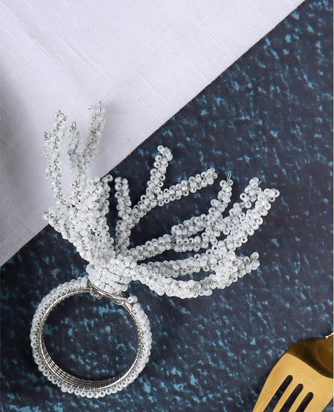 Beaded Napkin Rings Set for Dining Table - Image 8
