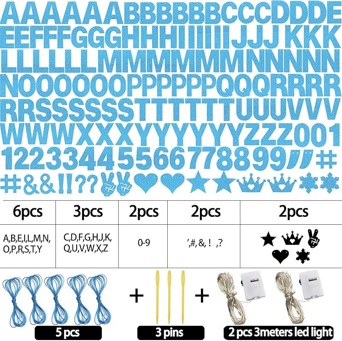 167Pcs DIY Glitter Customizable Banner Kit Custom Banner DIY Personalized Happy - Image 4