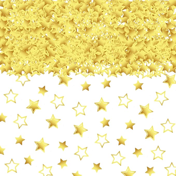 Confetti Star Sequins Table Metallic Foil Sprinkles or DIY Birthday Wedding by JNSAXMI