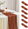 6 Pack Terracotta Cheesecloth Table Runner 10FT Long Boho Gauze Table Runner by AGIRL