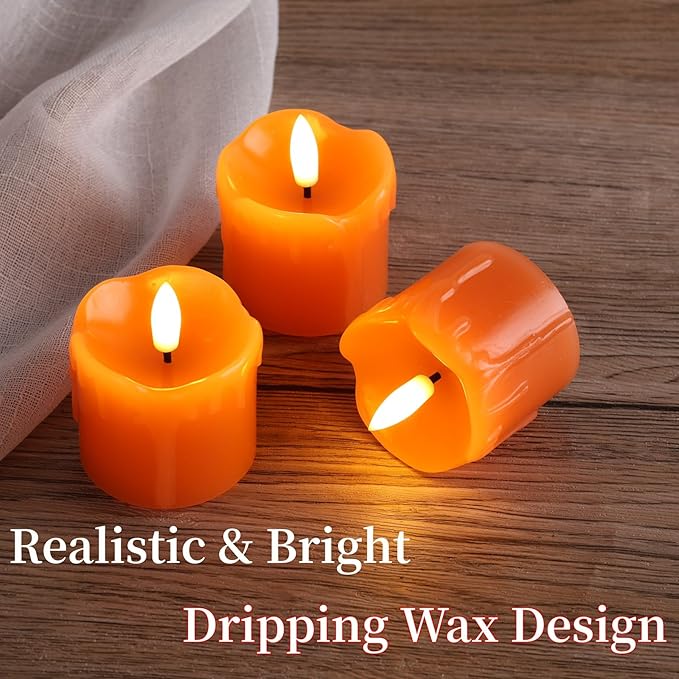Eywamage Orange Flameless Votive Candles - Image 4
