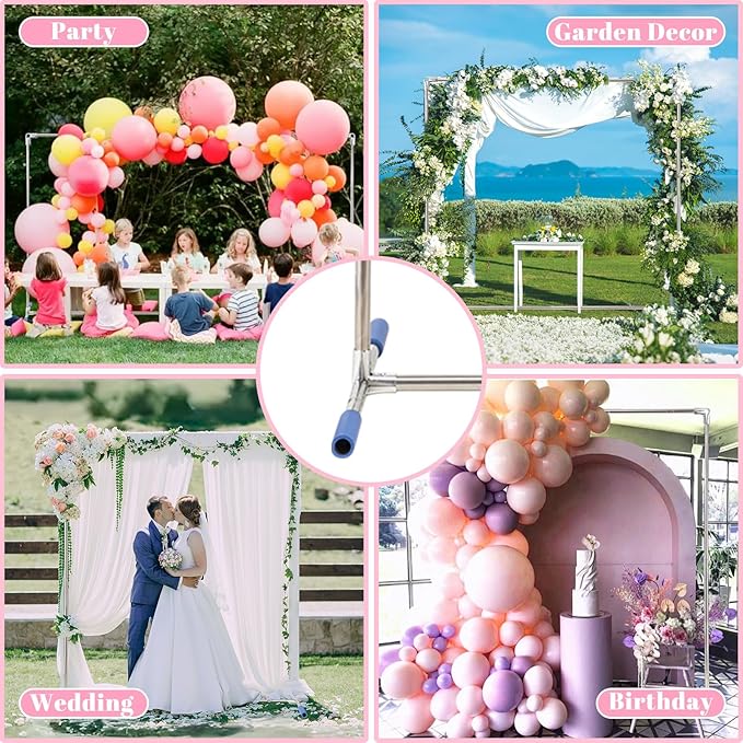 Arch Backdrop Stand, 7x4 FT Metal Wedding Square Backdrop Stands - Image 7