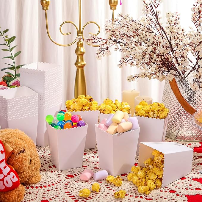 200 Pcs Popcorn Boxes Mini Paper Popcorn Box Cardboard Popcorn Container - Image 3
