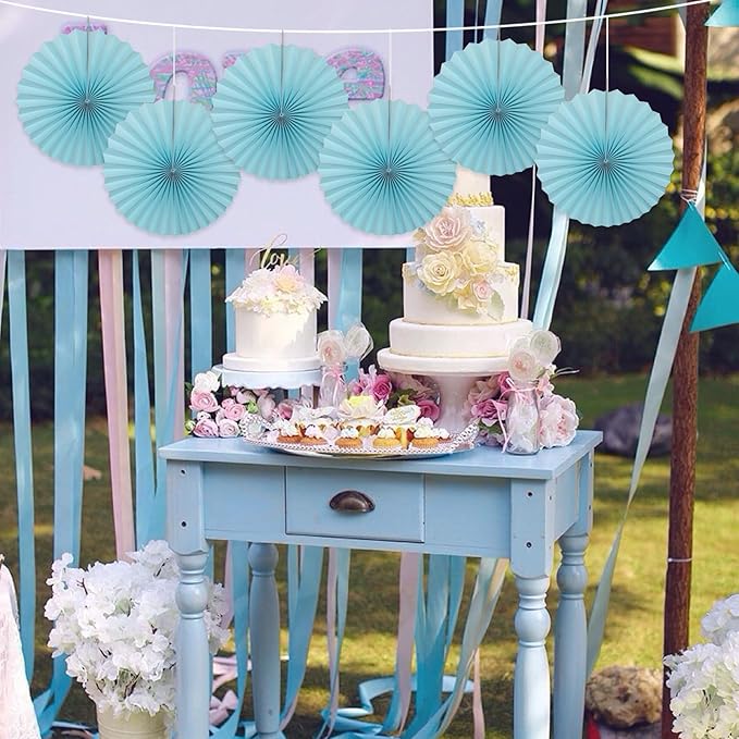 Blue Graduation Party Decor, Baby Blue Party Decorations, Christmas Baby Shower - Image 5