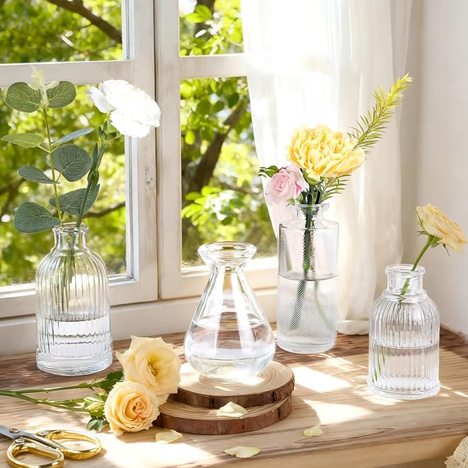 Clear Glass Bud Vases Set of 36, Mini Flower Vase - Image 4