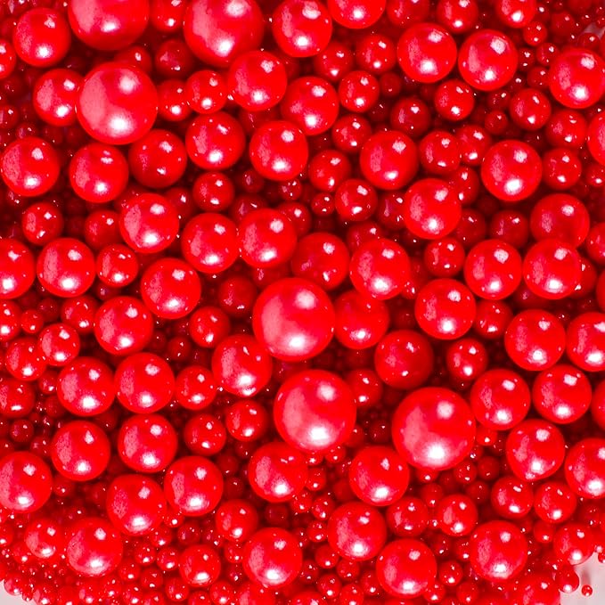 Kasvan Red Pearl Sugar Sprinkles - Image 2