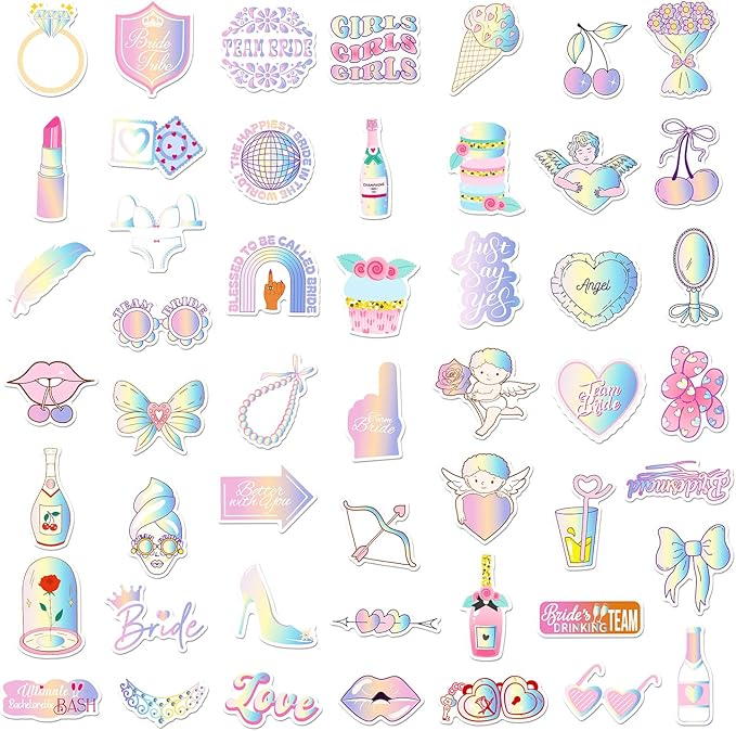 100pcs Bachelorette Theme Waterproof Vinyl Stickers - Image 3