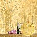 JYFLZQ Gold Payette Sequin Backdrop Curtains 8ft x 8ft 1 Panel Shimmer Wall by JYFLZQ