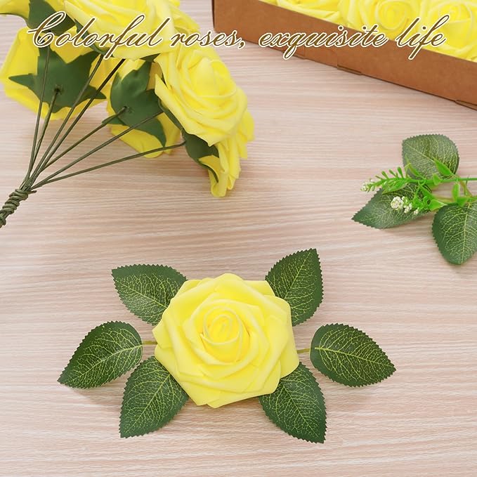 BLEUM CADE 16Pcs Artificial Flowers Fake Roses - Image 2