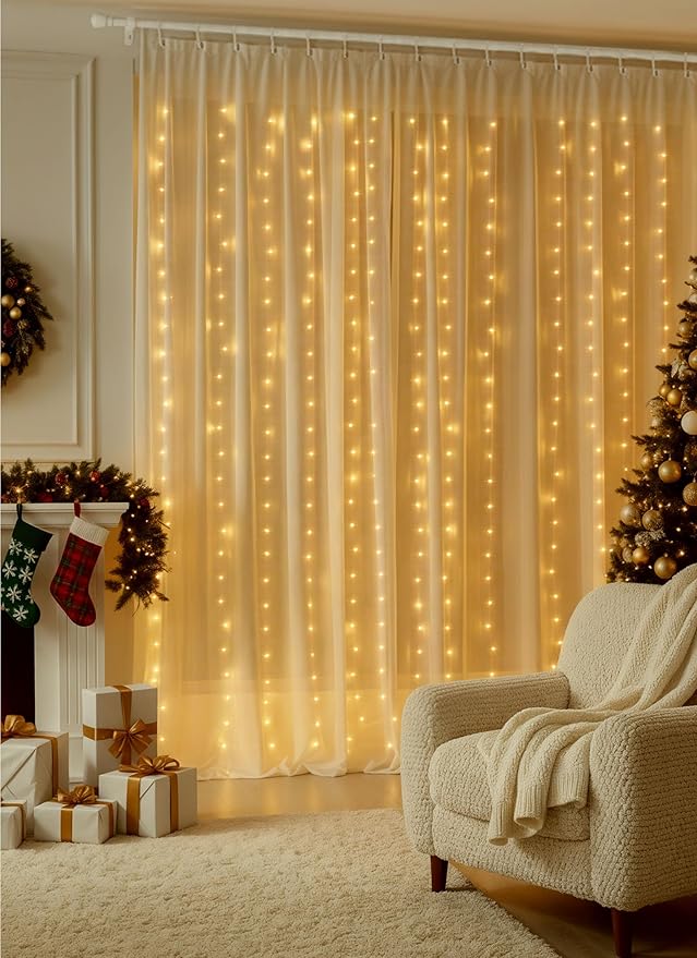 Brightown 300 LED Curtain String Lights, 9.8 FT Hanging Fairy Lights - Image 7
