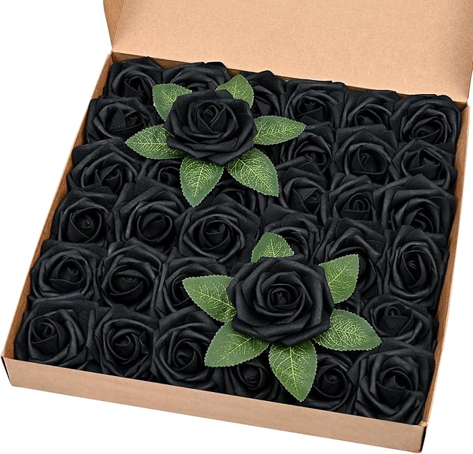 BLEUM CADE 36Pcs Artificial Flowers Fake Roses by BLEUMCADE