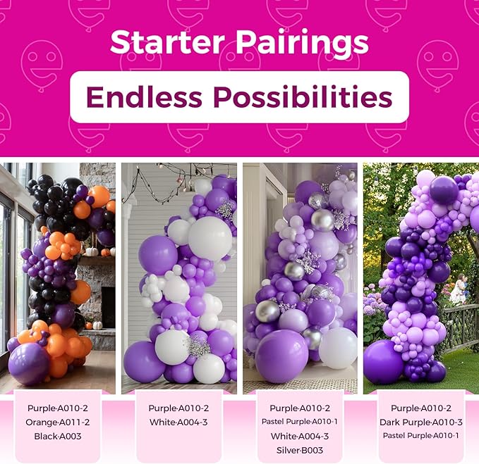 Bezente Purple Balloons Latex Party Balloons - Image 4