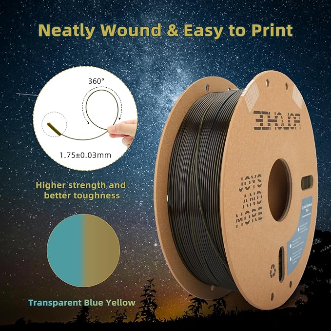 Transparent Multi Rainbow Color Gradient Change PLA 1.75mm 1KG 3D Printing - Image 2