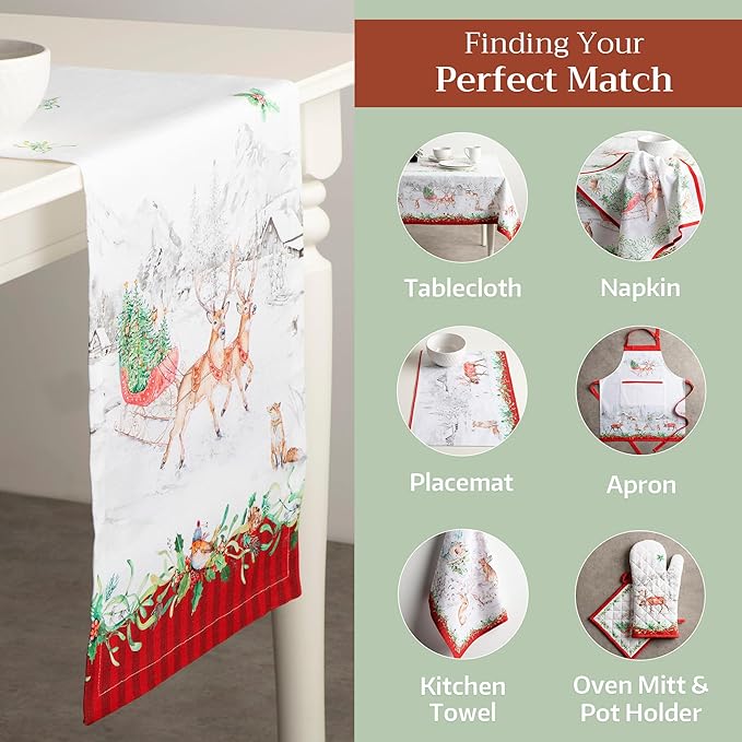 Maison d' Hermine Table Runner 100% Cotton Single Layer Table Runners 108 - Image 5