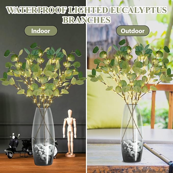 Lighted Artificial Eucalyptus Branches - Image 6