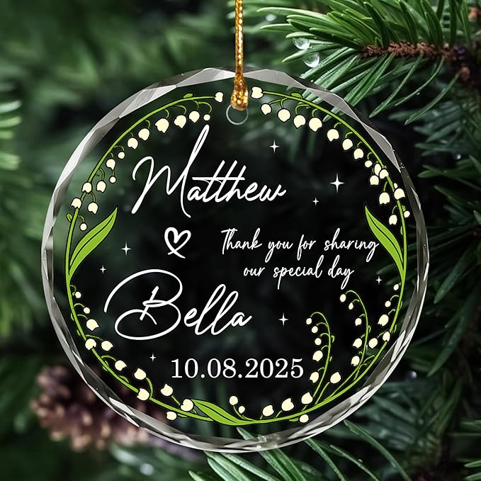 Personalized Wedding Favor Christmas Ornaments - Image 7